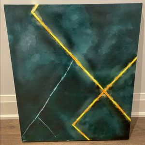 Hanging wall art (on canvas).  24.5” W x 30” L